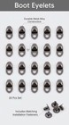 Kooingtech 20pcs Boot Lace Hook Speed Hooks For Boots Eyelets  105   105