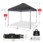 Crown Shades 10 X 10ft Instant Canopy Tent  Portable Outdoor Shelter black used 