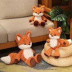 35cm 50cm Cute Fluffy Fox Plush Toy Soft Cartoon Orange Foxes Stuffed Doll Baby