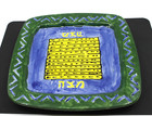 Vtg Ceramic Handmade Passover Matzah Plate By A Szychnache Seattle 2000 Judaica