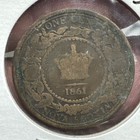 1861 Nova Scotia Canada One Cent Nice Old Canadian Coin  Rare 