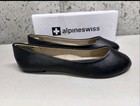 Alpine Swiss Pierina Womens Classic Round Toe Ballet Flats Black Us Size 10