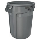 Rubbermaid Commercial 263200gy 32 Gal  Vented Round Brute Container - Gray New