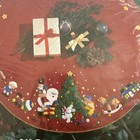 Vtg 1993 Bucilla Santa And Toys 34  Round Felt Christmas Tree Skirt Kit   33256