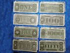 1890 Treasury Notes Set Reproduction Us Currency Paper Money Copy
