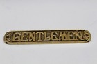 Vintage Golden Solid Brass  gentleman  Decorative Room Door Plate Heavy Weight-