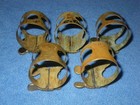 Lot Of 5 Vintage Brass Tenor Saxophone Ligatures For Hard Rubber Mouthpiece