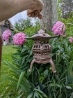 Restored Vintage Mcm Cast Iron Japanese Garden Lantern Mid Century Pagoda Bronze