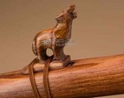 Native American Navajo Flute   Bag -walnut Wolf