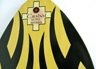 Tribal Surf Skim Board Wood Wall Hanger Tiki Primitive Design Style Flame