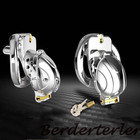 New Double Male Stainless Steel Lock Movable Rings Chastity Cage Chastity Device