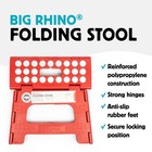 Rhino Foldable Step Stool     Holds Adults Up To 300 Lbs  Best For Kitchen   Ba   
