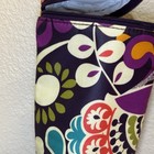 Vera Bradley Plum Crazy Purple Baby Bottle Caddy Zip Lid Waterproof Clean Tall