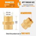 Sungator 12-pack 1 4 Inch Female Hex Couplings  1 4   Npt Female Brass Hex Nippl