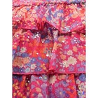 Girls Justice Layered Top Size 20 Pink Purple Blue Floral Sparkle Tiered Tank