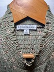 Ophelia Roe Blouse Womens Small Green Floral Smocked Mock Neck Boho Cottagecore