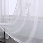 Donren Sheer Pure White Curtain Panels Bedroom Home Decoration Luxury Solid