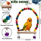 Bird Toys For Parakeets 7pcs  Wood Parrots Budgie Cage Accessories  Bird Perch  