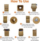 Wardrobe Clothing Moving Boxes With Bar  6 Pack  Brown  20  X 20  X 34 