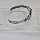 Vintage Navajo Sterling Silver Turquoise Cuff Bell Trading Post Fred Harvey Era 