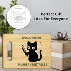 Funny Black Cat Cutting Board-this Is Where I Murder Vegetable  Charcuterie 