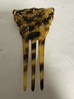 Vintage Faux Tortoiseshell Hair Comb  Celluloid With Rhinestones  C  1900   1925
