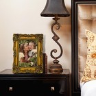 Gold 4x6 Picture Frame  Vintage Ornate  Glass Front  Bronze