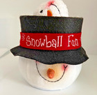 Christmas Hand Crafted Snowman Head With Tiny Snowballs  snowball Fun  Cute 