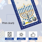 Happy Hanukkah Table Runner With Menorah And Star Of David For Chanukah Hanukkah