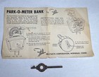 Vintage 1930 s Park O Meter Registering Coin Dime Bank Zell With Key  Read