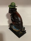 Vintage Ole Puffer Nickel Cigar Dog Cast Iron Mechanical Coin Bank No Key