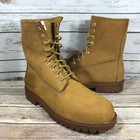 New Vintage Cedars Usa Leather Combat Boots Mens Size 12 Lace Up 8 Eye Wheat 
