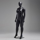 Female Plus Size Matt Black Plastic Unbreakable Mannequin Display  ps-fplusegb