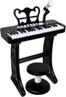 Piano Toy For Kids - 37 Keys Piano Keyboard Toy With Stool And Microphone  Bl   