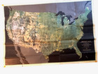 Vintage National Geographic Map - Portrait Usa - Photomosaic Of The Us - 1976