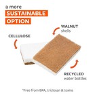 Full Circle Walnut And Cellulose Scrubber Sponges     Pack Of 6     Powe