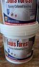 Louis Forest Epoxy Colored Leveling Sand Floor Sealed Lot 4 White Linen Gray
