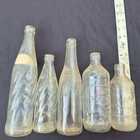 Vintage Pepsi Glass Bottle Lot 5 Swirl Embossed 16oz Sick Glass Iridescent Soda