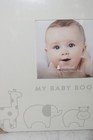 Baby First Year Memories Book Photo Album Boy Girl Keepsakes Record Journal Gray