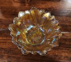 Vintage Indiana Glass Sunflower Bowl Marigold Carnival Glass Lily Pons