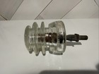 Hemingray-56 4-50 Clear Glass Insulator Made In Usa W wood Peg Holder Vintage