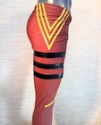 Special Design Brown W  Black Pro Wrestling Tights Size L