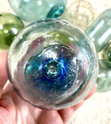 Japanese Hand-blown Glass Fishing Floats - Set 10  Rare Marks  2  3- 4   Various