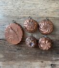 Set Of Five Copper Molds