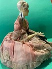 Antique Half Doll Pin Cushion Damaged Brown Hair