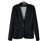 Cotton On Outerwear Black One Button Blazer Jacket Womens Size L
