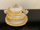 Antique 19thc Masons Ironstone China Sauce Sugar Tureen Lid Plate Serpent Handle