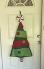 Christmas Door Hanger Peppermint Lollipop Tree Door Hanging Decor 45   hx21   w