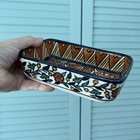 Jerusalem Pottery Trinket Jewelry Dish Tray  old City  Signed Maker   s Stamp