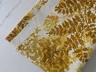 Vintage Wallpaper Mid Century Modern Green Yellow 60s 70s Retro Floral 24   x 10ft